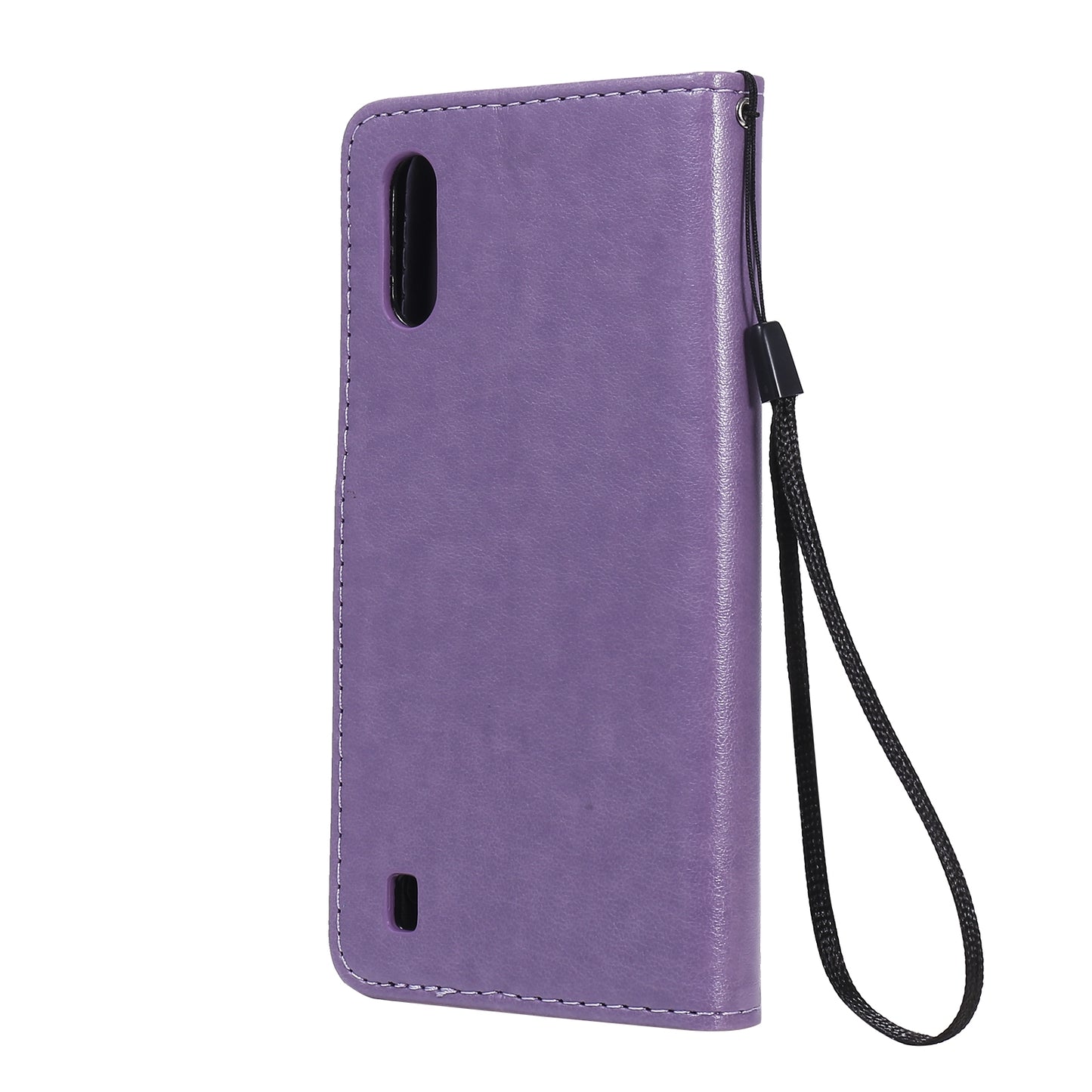For Samsung Galaxy M01 Cat and Bee Embossed Flip Leather Phone Case Wallet Cover with Card Slots Cash Pocket Magnetic Stand Protective Shockproof TPU PU Leather Case with Wrist Strap