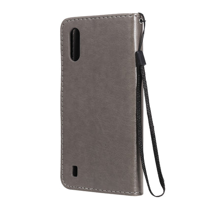 For Samsung Galaxy M01 Cat and Bee Embossed Flip Leather Phone Case Wallet Cover with Card Slots Cash Pocket Magnetic Stand Protective Shockproof TPU PU Leather Case with Wrist Strap