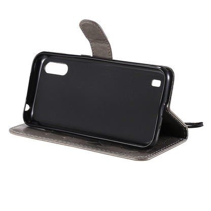 For Samsung Galaxy M01 Cat and Bee Embossed Flip Leather Phone Case Wallet Cover with Card Slots Cash Pocket Magnetic Stand Protective Shockproof TPU PU Leather Case with Wrist Strap