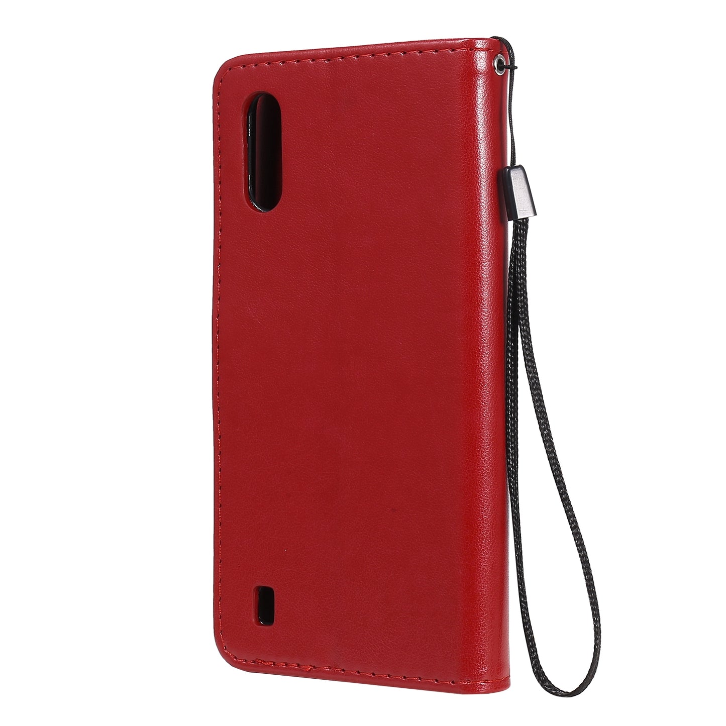 For Samsung Galaxy M01 Cat and Bee Embossed Flip Leather Phone Case Wallet Cover with Card Slots Cash Pocket Magnetic Stand Protective Shockproof TPU PU Leather Case with Wrist Strap