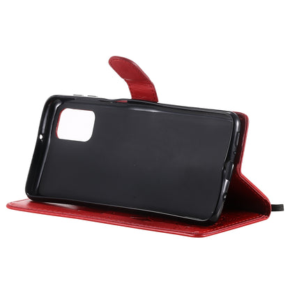 For Samsung Galaxy M31s Cat and Bee Embossed Flip Leather Phone Case Wallet Cover with Card Slots Cash Pocket Magnetic Stand Protective Shockproof TPU PU Leather Case with Wrist Strap