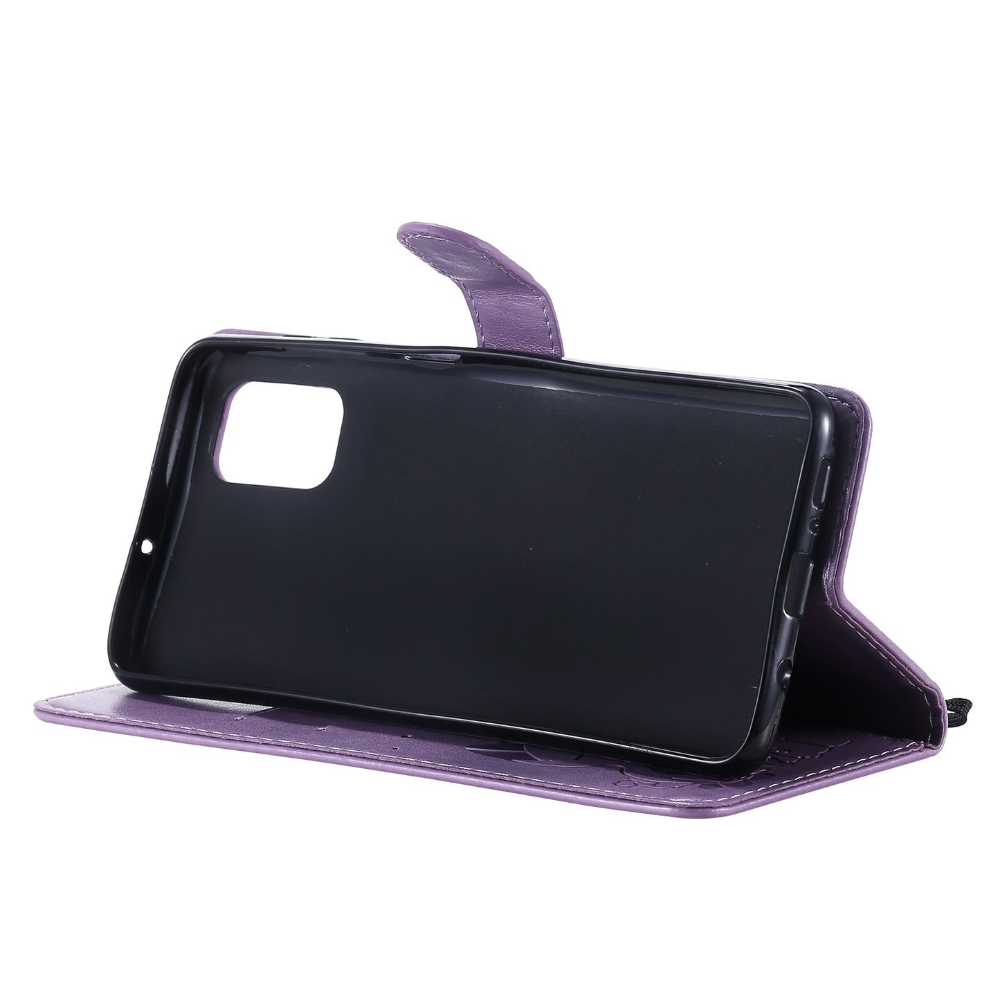 For Samsung Galaxy M51 Cat and Bee Embossed Flip Leather Phone Case Wallet Cover with Card Slots Cash Pocket Magnetic Stand Protective Shockproof TPU PU Leather Case with Wrist Strap