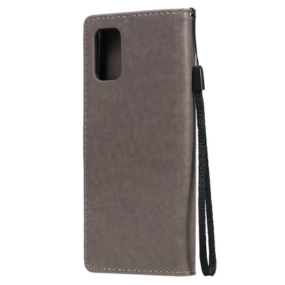 For Samsung Galaxy M51 Cat and Bee Embossed Flip Leather Phone Case Wallet Cover with Card Slots Cash Pocket Magnetic Stand Protective Shockproof TPU PU Leather Case with Wrist Strap