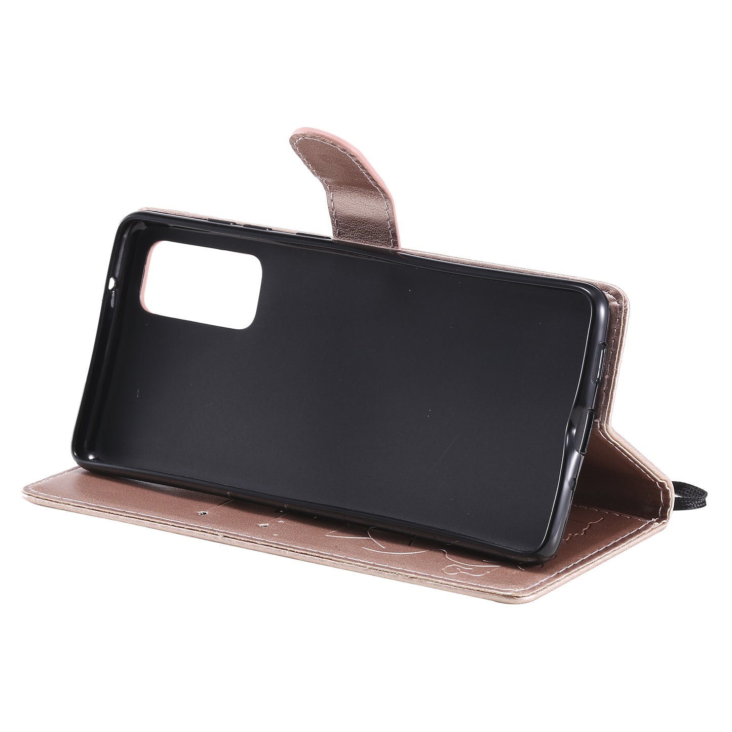 For Samsung Galaxy S20 FE Cat and Bee Embossed Flip Leather Phone Case Wallet Cover with Card Slots Cash Pocket Magnetic Stand Protective Shockproof TPU PU Leather Case with Wrist Strap
