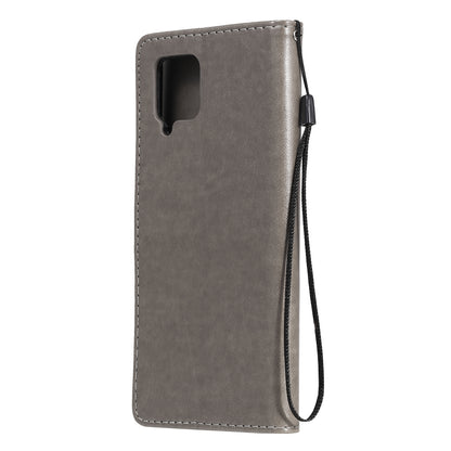 For Samsung Galaxy A42 5G Cat and Bee Embossed Flip Leather Phone Case Wallet Cover with Card Slots Cash Pocket Magnetic Stand Protective Shockproof TPU PU Leather Case with Wrist Strap