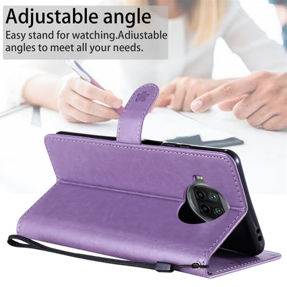 For Xiaomi 10T Lite 5G Cat and Bee Embossed Flip Leather Phone Case Wallet Cover with Card Slots Cash Pocket Magnetic Stand Protective Shockproof TPU PU Leather Case with Wrist Strap