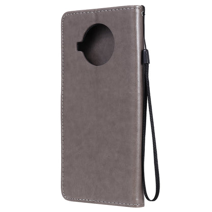 For Xiaomi 10T Lite 5G Cat and Bee Embossed Flip Leather Phone Case Wallet Cover with Card Slots Cash Pocket Magnetic Stand Protective Shockproof TPU PU Leather Case with Wrist Strap