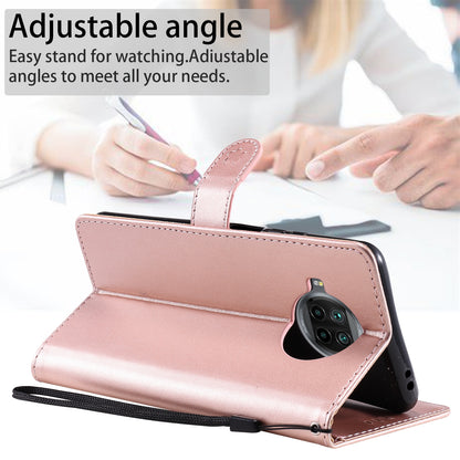 For Xiaomi 10T Lite 5G Cat and Bee Embossed Flip Leather Phone Case Wallet Cover with Card Slots Cash Pocket Magnetic Stand Protective Shockproof TPU PU Leather Case with Wrist Strap
