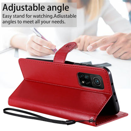 For Xiaomi 10T Pro 5G Cat and Bee Embossed Flip Leather Phone Case Wallet Cover with Card Slots Cash Pocket Magnetic Stand Protective Shockproof TPU PU Leather Case with Wrist Strap