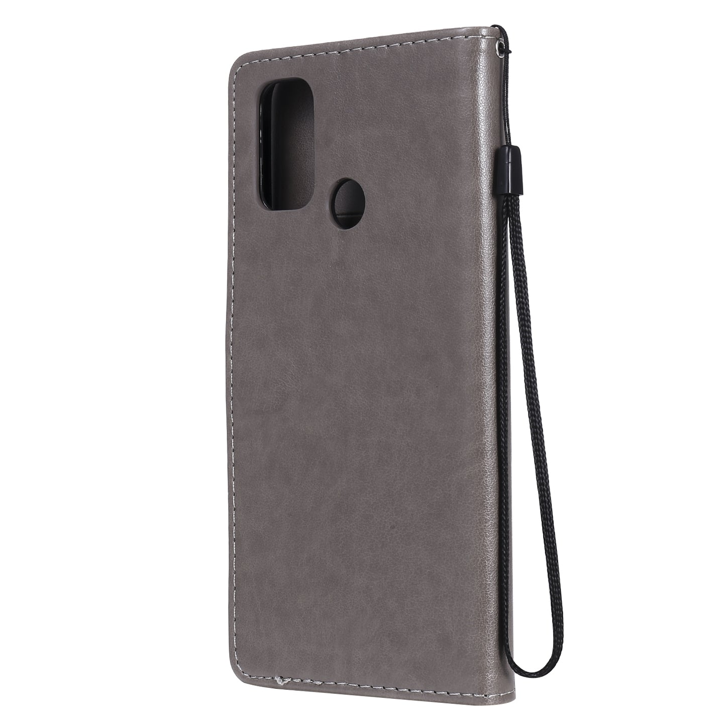 For OPPO A53s Cat and Bee Embossed Flip Leather Phone Case Wallet Cover with Card Slots Cash Pocket Magnetic Stand Protective Shockproof TPU PU Leather Case with Wrist Strap