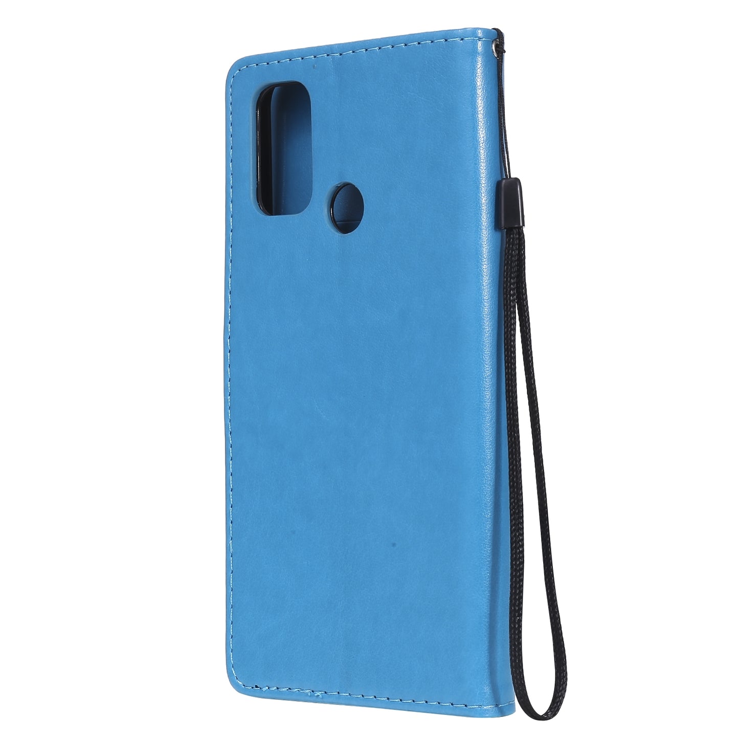 For OPPO A53 (2020) Cat and Bee Embossed Flip Leather Phone Case Wallet Cover with Card Slots Cash Pocket Magnetic Stand Protective Shockproof TPU PU Leather Case with Wrist Strap