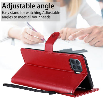 For OPPO Reno4 Lite Cat and Bee Embossed Flip Leather Phone Case Wallet Cover with Card Slots Cash Pocket Magnetic Stand Protective Shockproof TPU PU Leather Case with Wrist Strap