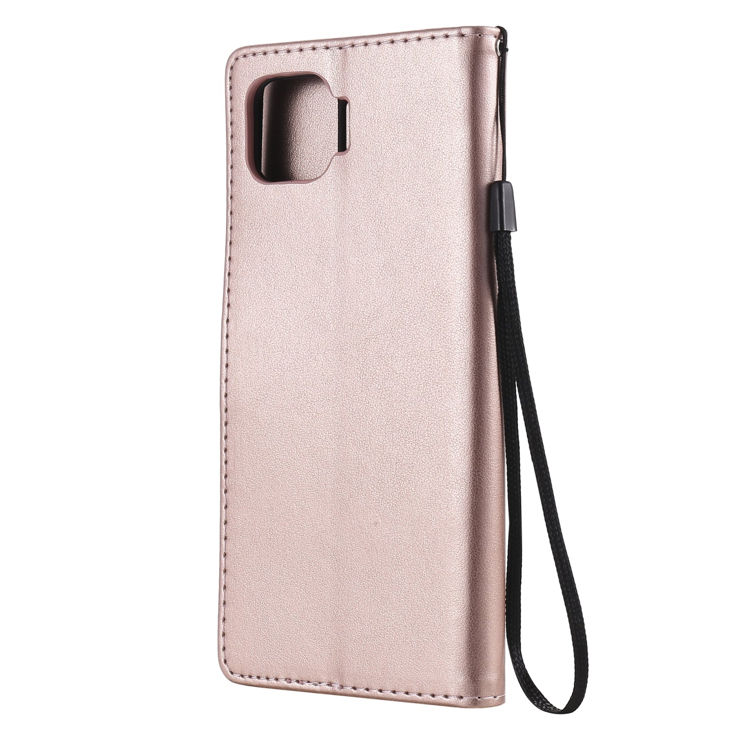 For OPPO F17 Pro Cat and Bee Embossed Flip Leather Phone Case Wallet Cover with Card Slots Cash Pocket Magnetic Stand Protective Shockproof TPU PU Leather Case with Wrist Strap