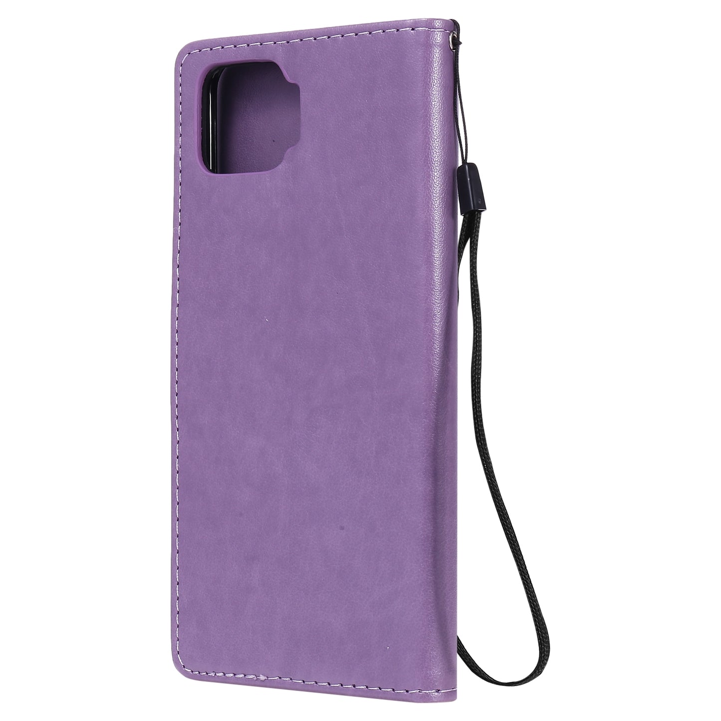 For OPPO F17 Cat and Bee Embossed Flip Leather Phone Case Wallet Cover with Card Slots Cash Pocket Magnetic Stand Protective Shockproof TPU PU Leather Case with Wrist Strap