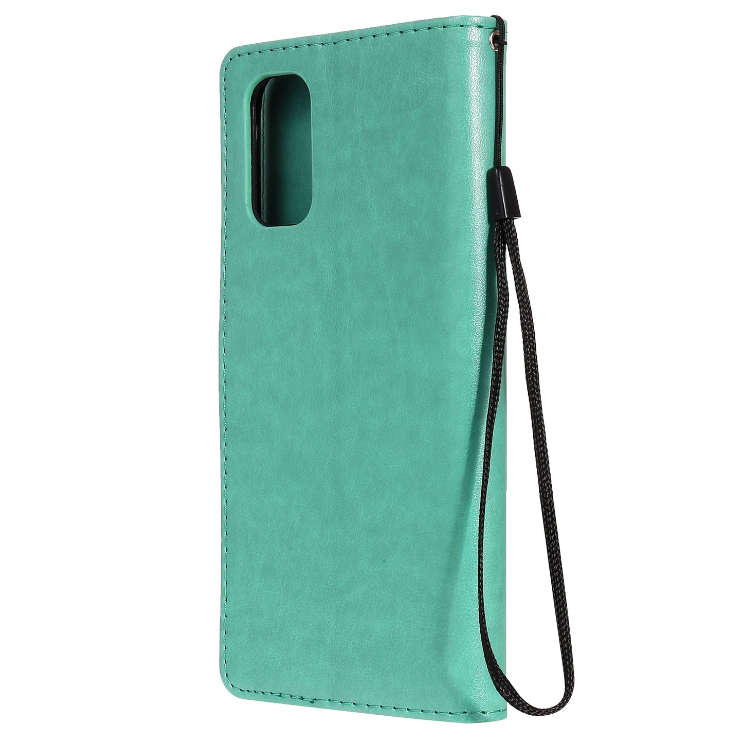 For OPPO Realme 7 Pro Cat and Bee Embossed Flip Leather Phone Case Wallet Cover with Card Slots Cash Pocket Magnetic Stand Protective Shockproof TPU PU Leather Case with Wrist Strap