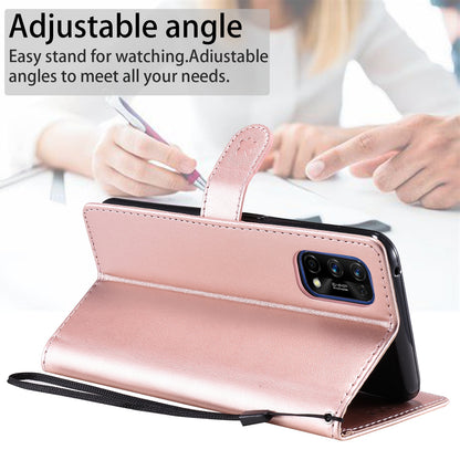 For OPPO Realme 7 Pro Cat and Bee Embossed Flip Leather Phone Case Wallet Cover with Card Slots Cash Pocket Magnetic Stand Protective Shockproof TPU PU Leather Case with Wrist Strap