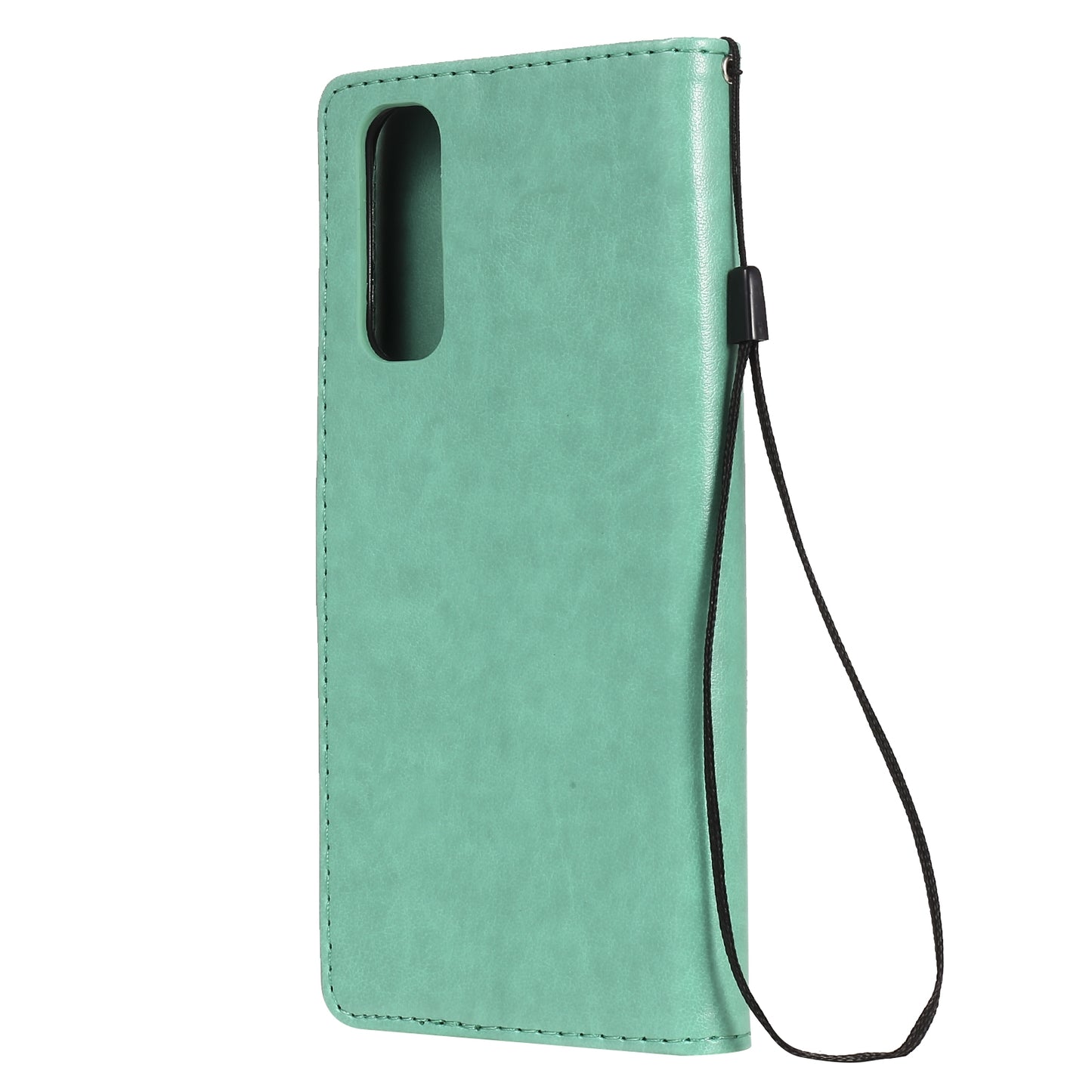 For OPPO Realme 7 5G Cat and Bee Embossed Flip Leather Phone Case Wallet Cover with Card Slots Cash Pocket Magnetic Stand Protective Shockproof TPU PU Leather Case with Wrist Strap