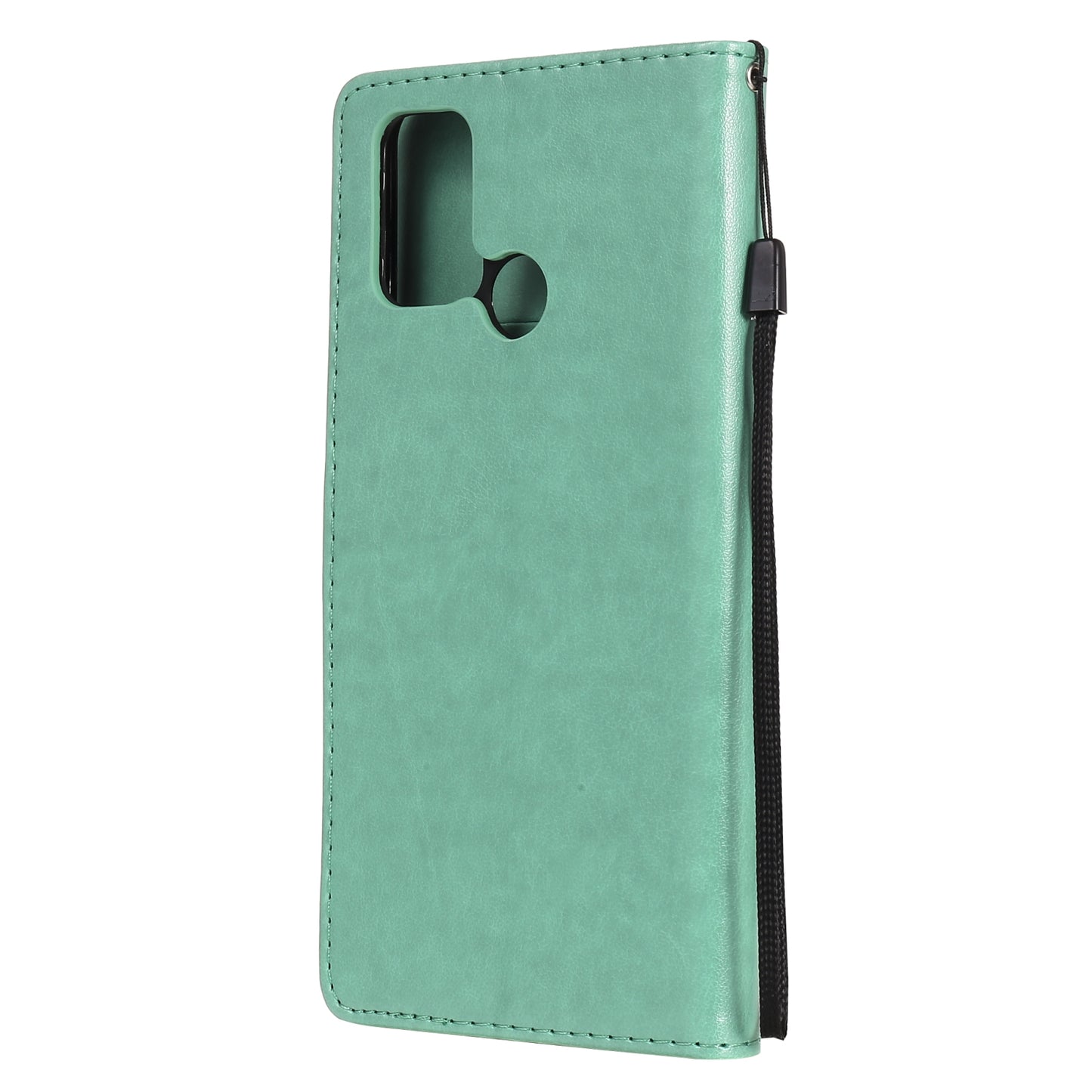For OPPO C17 Cat and Bee Embossed Flip Leather Phone Case Wallet Cover with Card Slots Cash Pocket Magnetic Stand Protective Shockproof TPU PU Leather Case with Wrist Strap