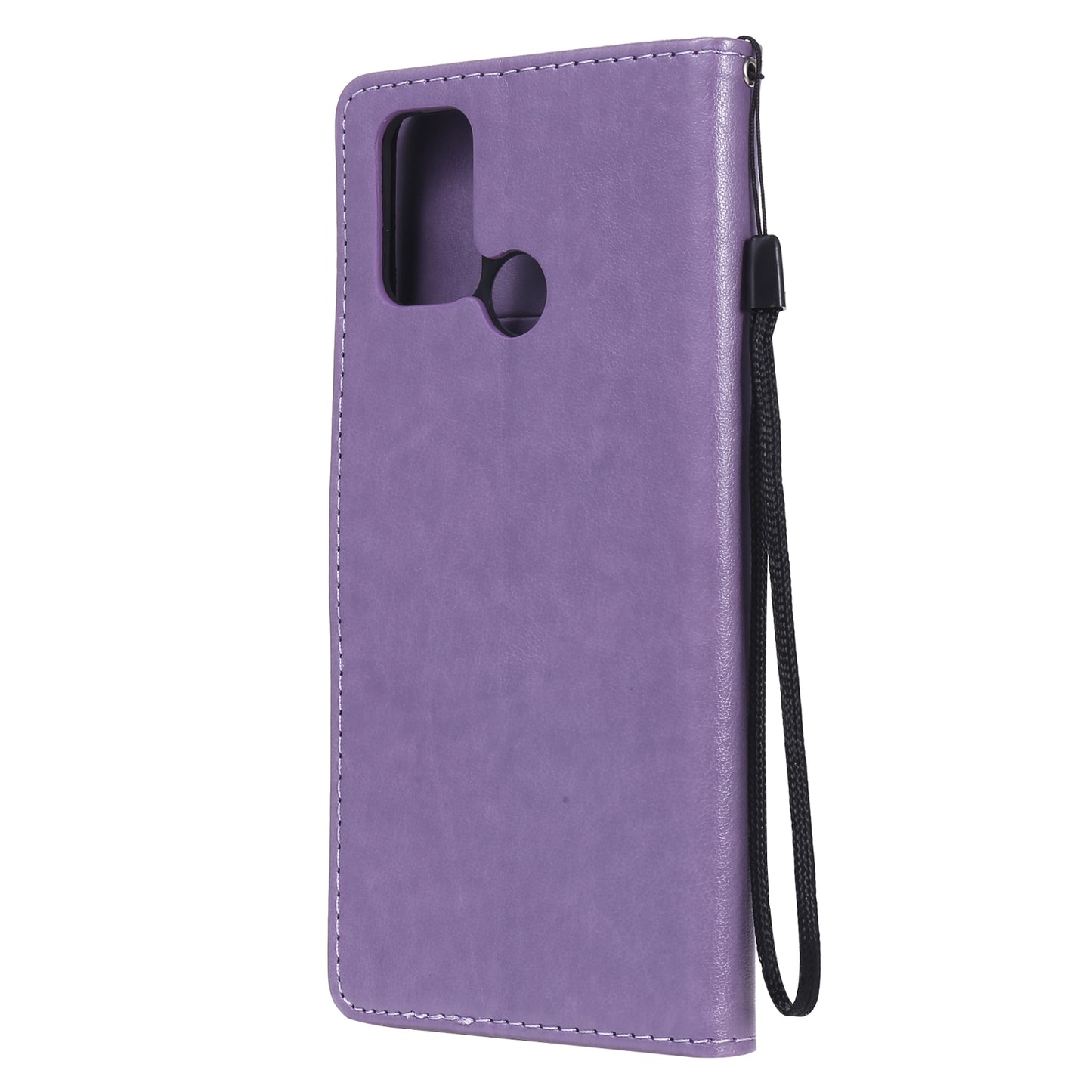 For OPPO Realme 7i Cat and Bee Embossed Flip Leather Phone Case Wallet Cover with Card Slots Cash Pocket Magnetic Stand Protective Shockproof TPU PU Leather Case with Wrist Strap