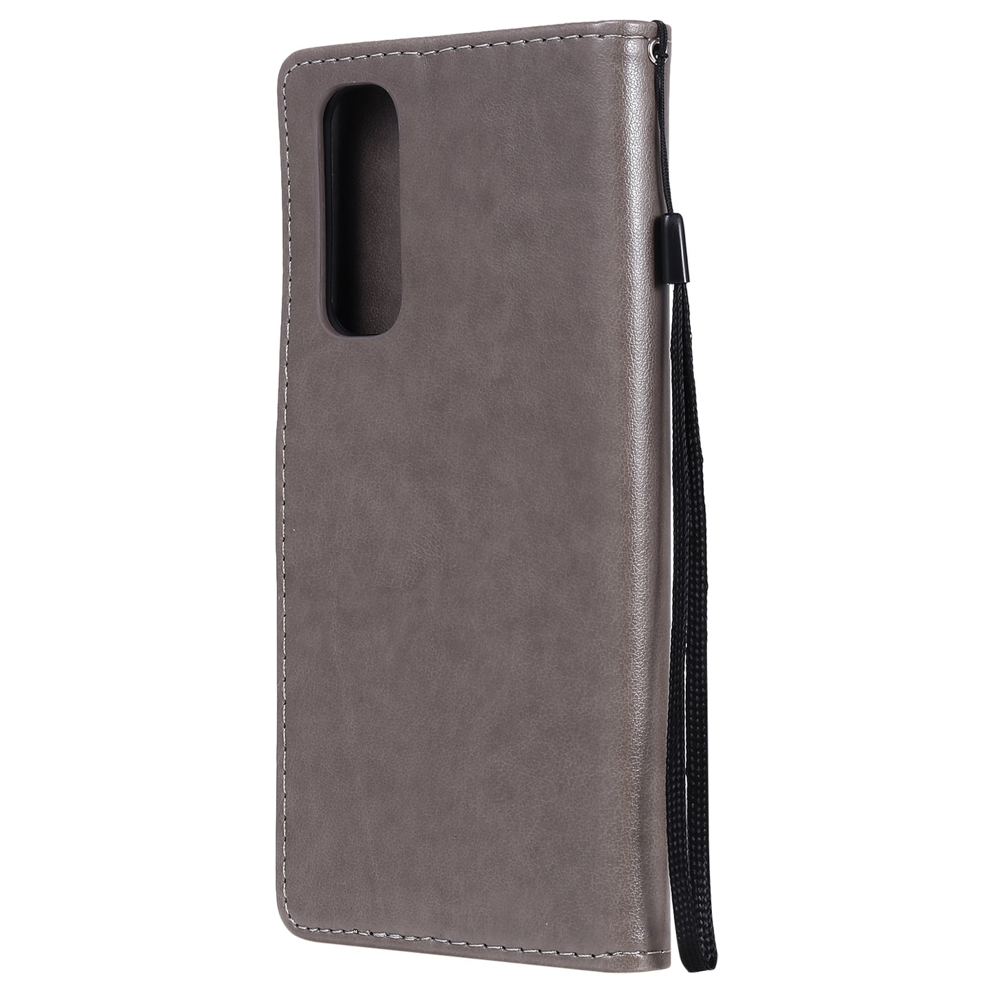 For OPPO Reno4 Pro 4G Cat and Bee Embossed Flip Leather Phone Case Wallet Cover with Card Slots Cash Pocket Magnetic Stand Protective Shockproof TPU PU Leather Case with Wrist Strap