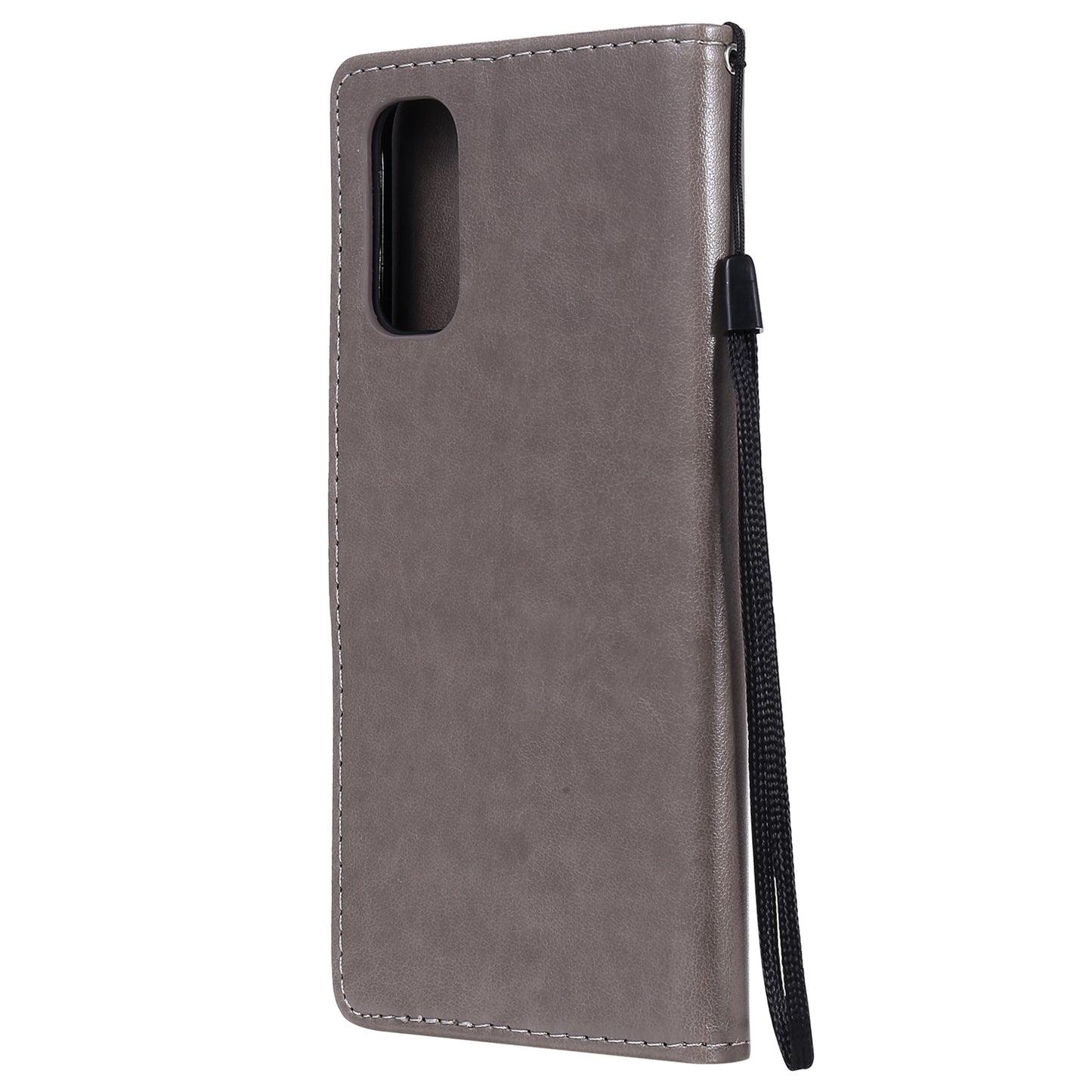 For OPPO Reno4 4G Cat and Bee Embossed Flip Leather Phone Case Wallet Cover with Card Slots Cash Pocket Magnetic Stand Protective Shockproof TPU PU Leather Case with Wrist Strap