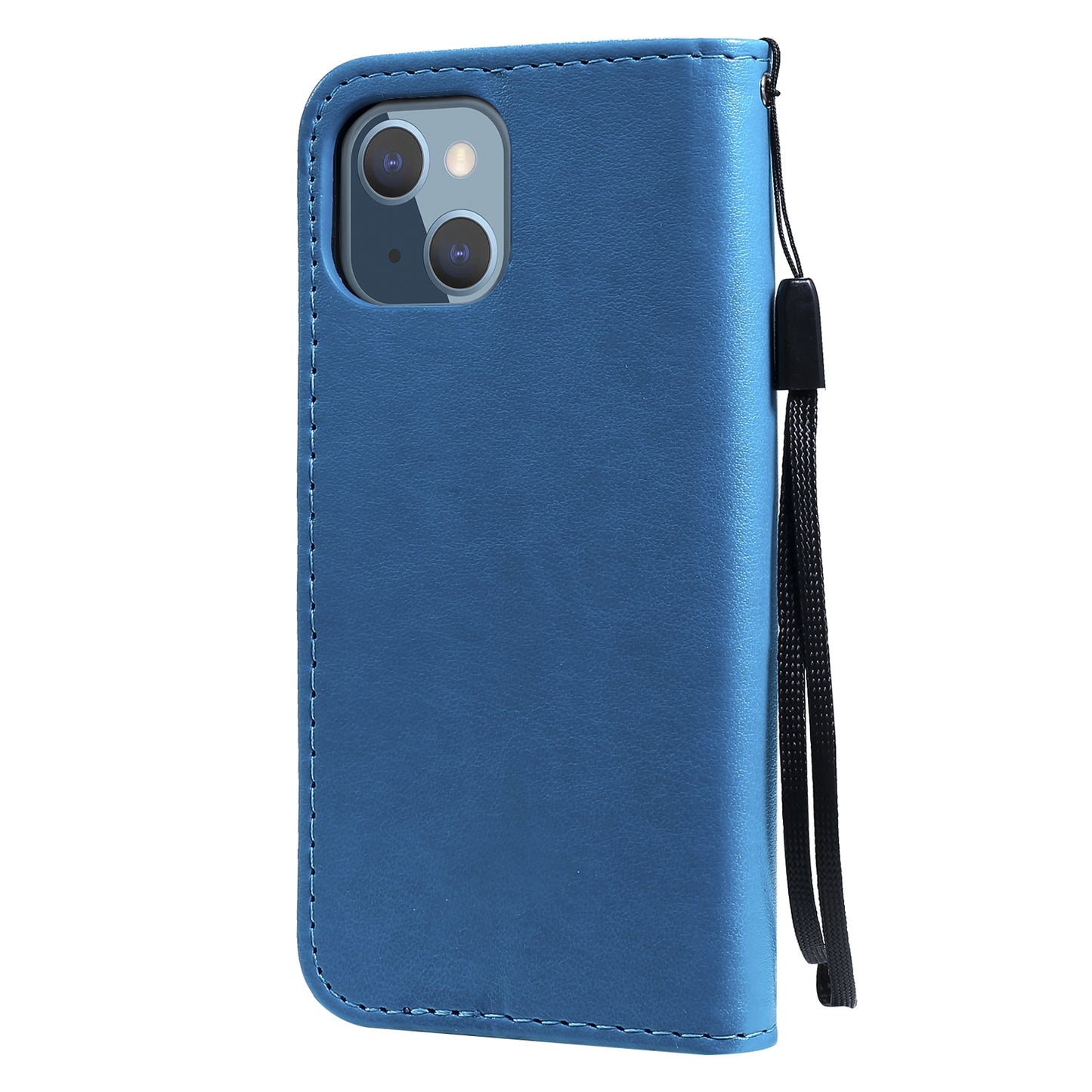 For Apple iPhone 13 mini Cat and Bee Embossed Flip Leather Phone Case Wallet Cover with Card Slots Cash Pocket Magnetic Stand Protective Shockproof TPU PU Leather Case with Wrist Strap