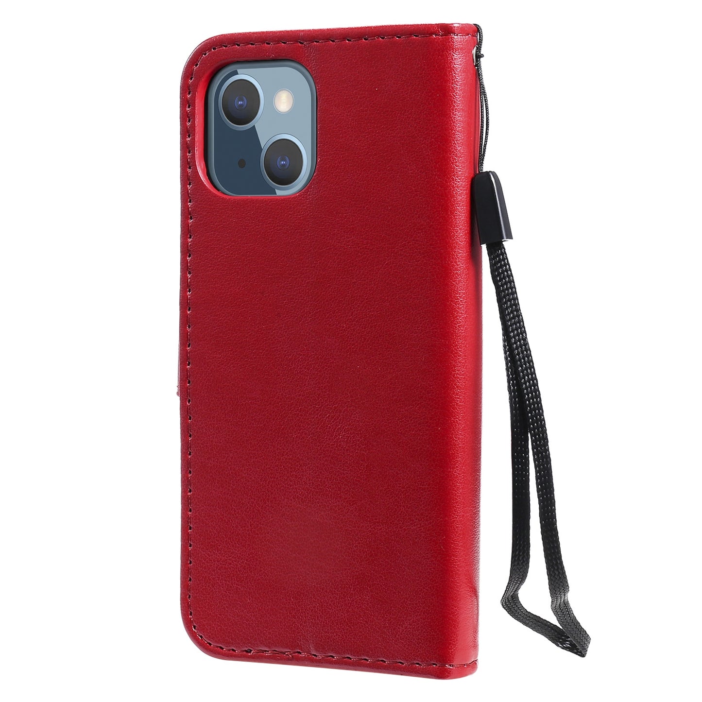 For Apple iPhone 13 mini Cat and Bee Embossed Flip Leather Phone Case Wallet Cover with Card Slots Cash Pocket Magnetic Stand Protective Shockproof TPU PU Leather Case with Wrist Strap