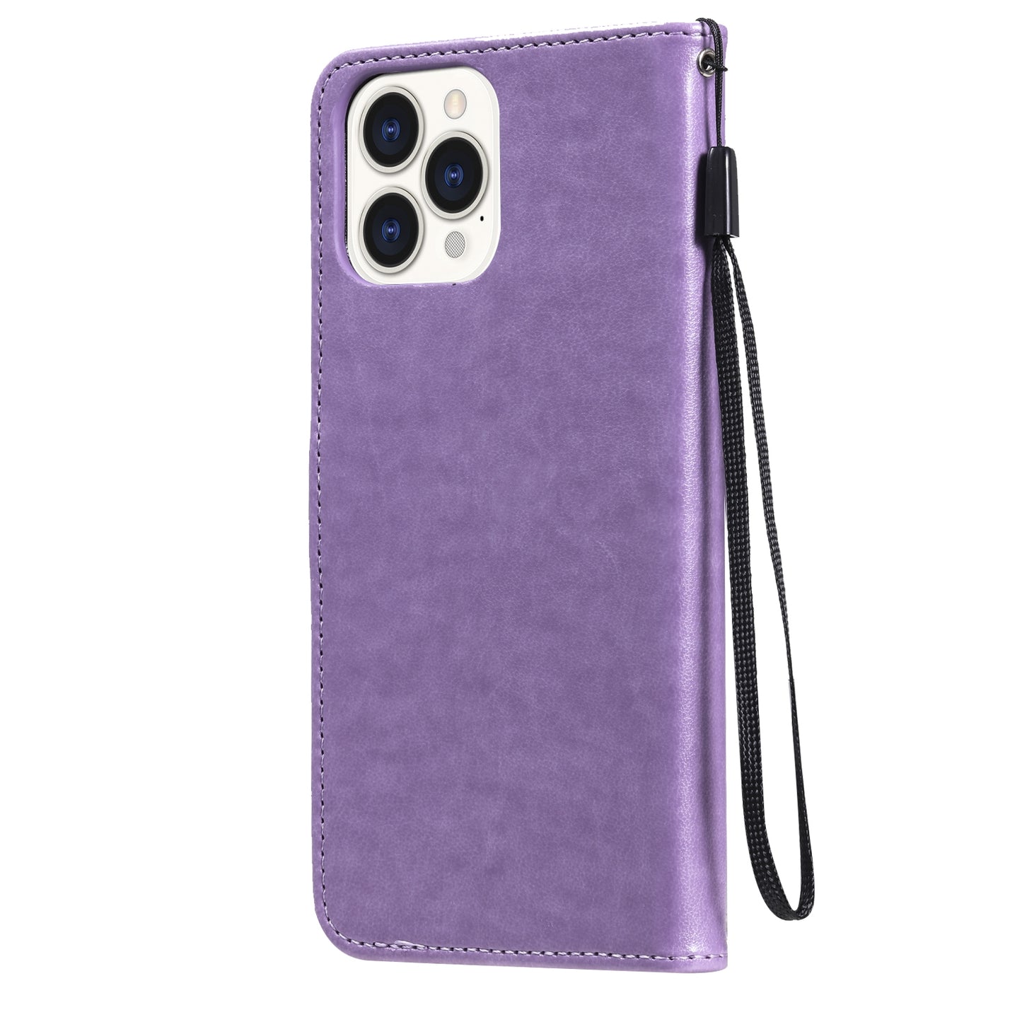 For Apple iPhone 13 Pro Max Cat and Bee Embossed Flip Leather Phone Case Wallet Cover with Card Slots Cash Pocket Magnetic Stand Protective Shockproof TPU PU Leather Case with Wrist Strap