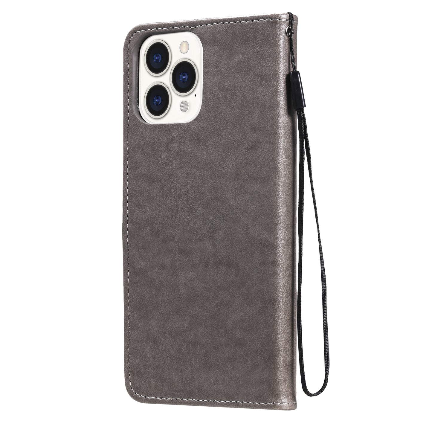 For Apple iPhone 13 Pro Max Cat and Bee Embossed Flip Leather Phone Case Wallet Cover with Card Slots Cash Pocket Magnetic Stand Protective Shockproof TPU PU Leather Case with Wrist Strap