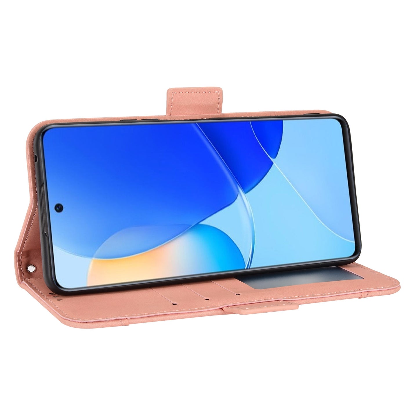 Honor 50 SE Skin Feel PU Leather Wallet Phone Case with Card Slots, Cash Pocket, Magnetic Closure, Built-In Stand, Full Protection TPU Cover