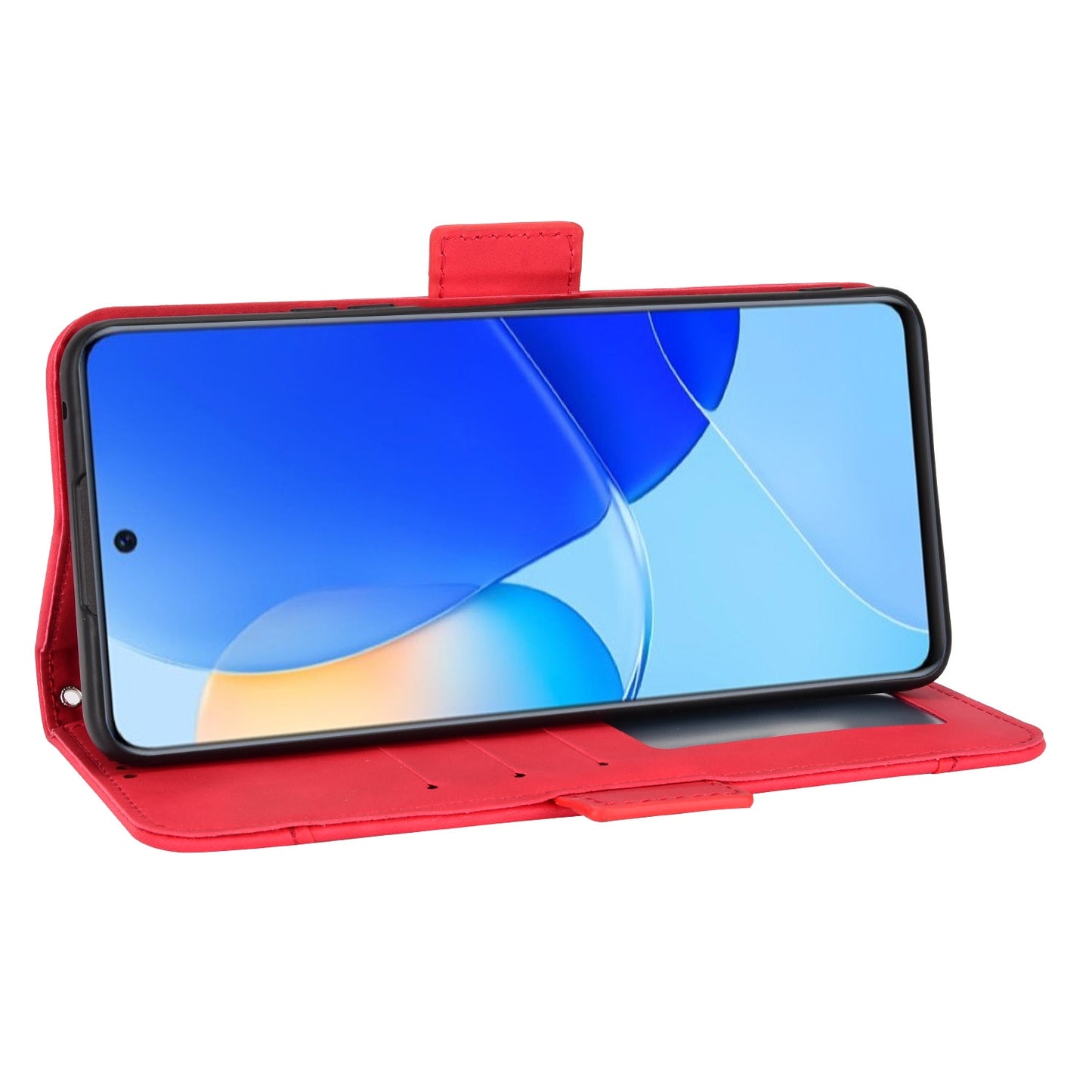 Honor 50 SE Skin Feel PU Leather Wallet Phone Case with Card Slots, Cash Pocket, Magnetic Closure, Built-In Stand, Full Protection TPU Cover