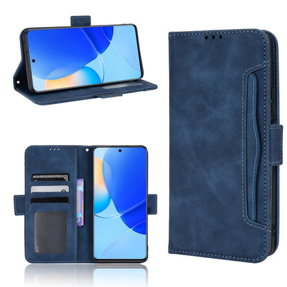 Honor 50 SE Skin Feel PU Leather Wallet Phone Case with Card Slots, Cash Pocket, Magnetic Closure, Built-In Stand, Full Protection TPU Cover