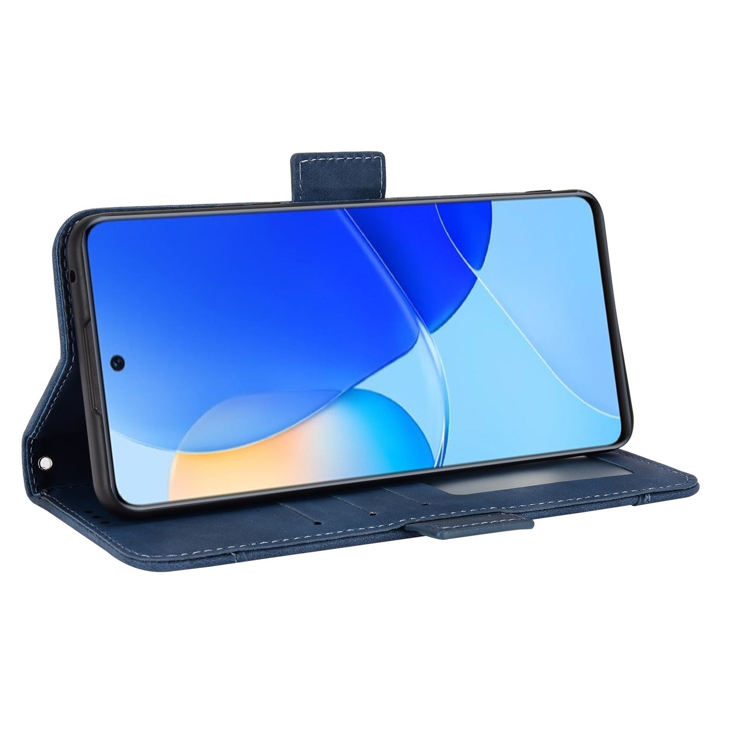 Honor 50 SE Skin Feel PU Leather Wallet Phone Case with Card Slots, Cash Pocket, Magnetic Closure, Built-In Stand, Full Protection TPU Cover