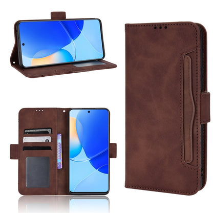 Huawei nova 9 SE Skin Feel PU Leather Wallet Phone Case with Card Slots, Cash Pocket, Magnetic Closure, Built-In Stand, Full Protection TPU Cover