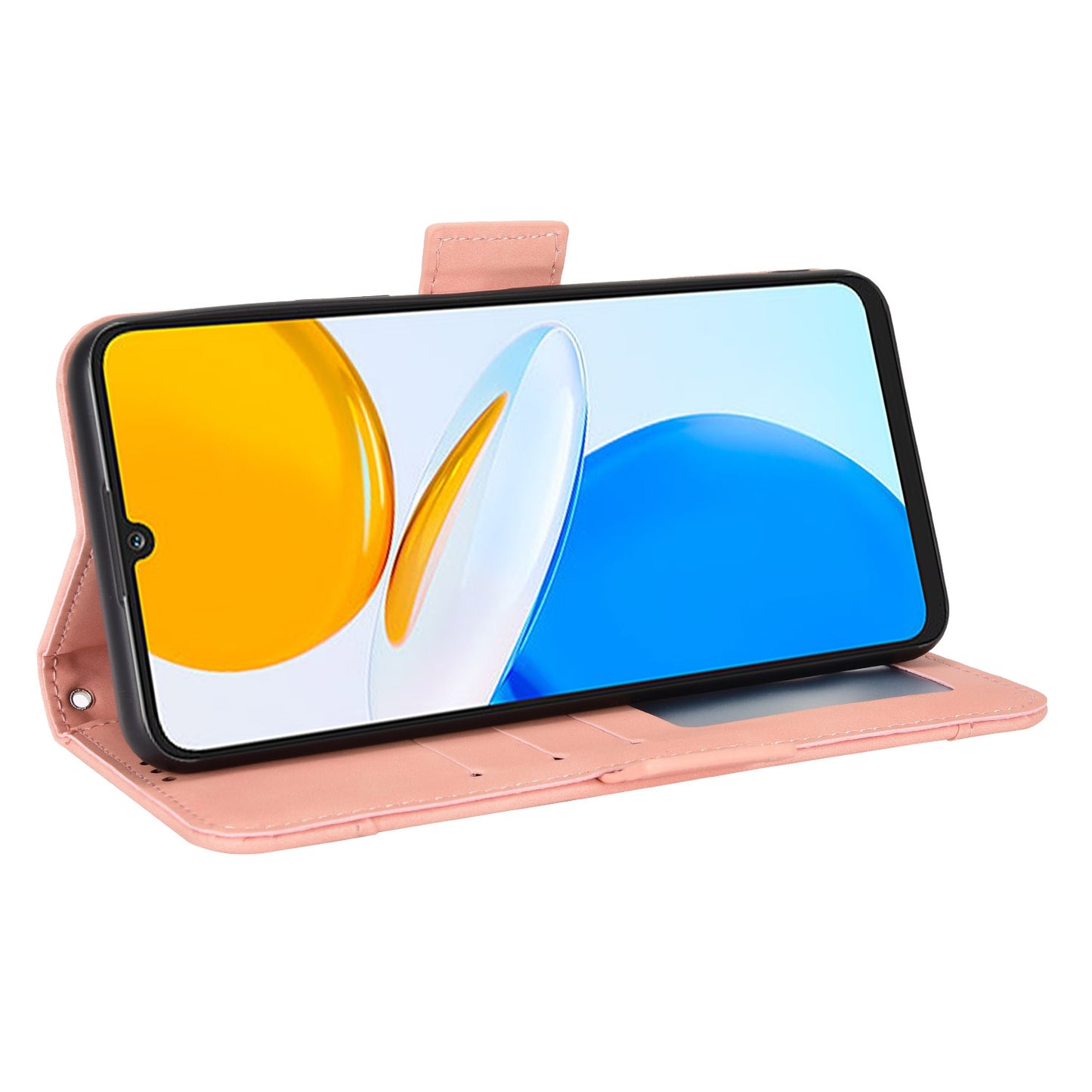 Honor X7 Skin Feel PU Leather Wallet Phone Case with Card Slots, Cash Pocket, Magnetic Closure, Built-In Stand, Full Protection TPU Cover