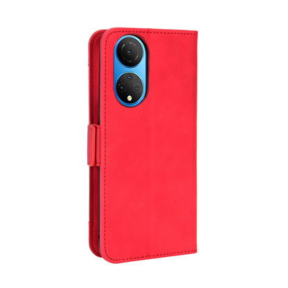 Honor X7 Skin Feel PU Leather Wallet Phone Case with Card Slots, Cash Pocket, Magnetic Closure, Built-In Stand, Full Protection TPU Cover