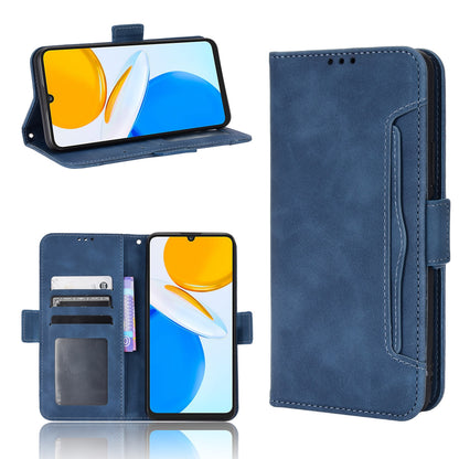Honor X7 Skin Feel PU Leather Wallet Phone Case with Card Slots, Cash Pocket, Magnetic Closure, Built-In Stand, Full Protection TPU Cover