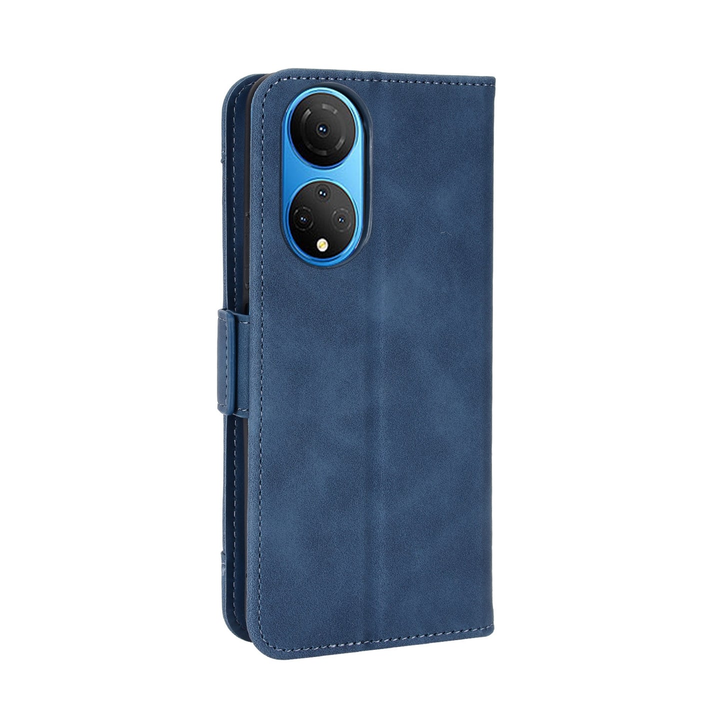 Honor X7 Skin Feel PU Leather Wallet Phone Case with Card Slots, Cash Pocket, Magnetic Closure, Built-In Stand, Full Protection TPU Cover