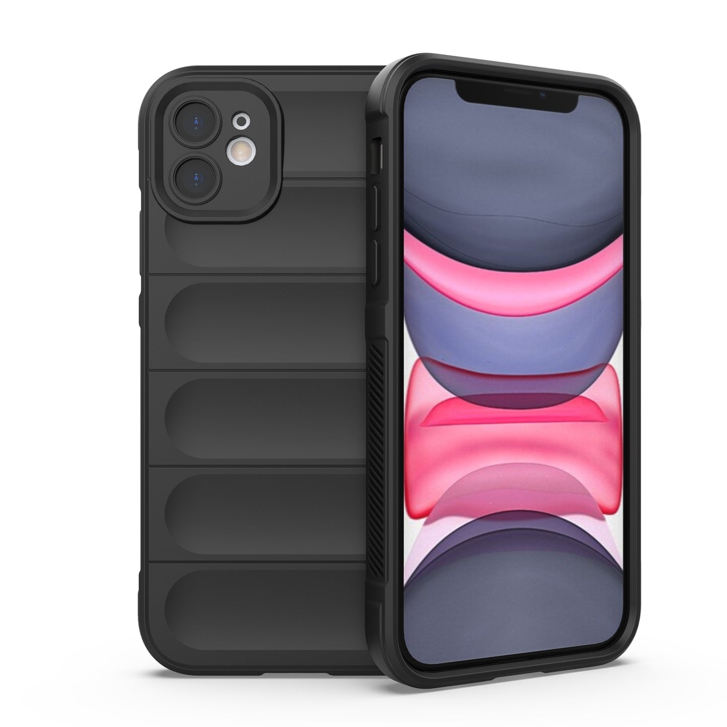 Apple iPhone 11 Magic Shield TPU + Flannel Protective Phone Case Cover, Shockproof Scratch Resistant