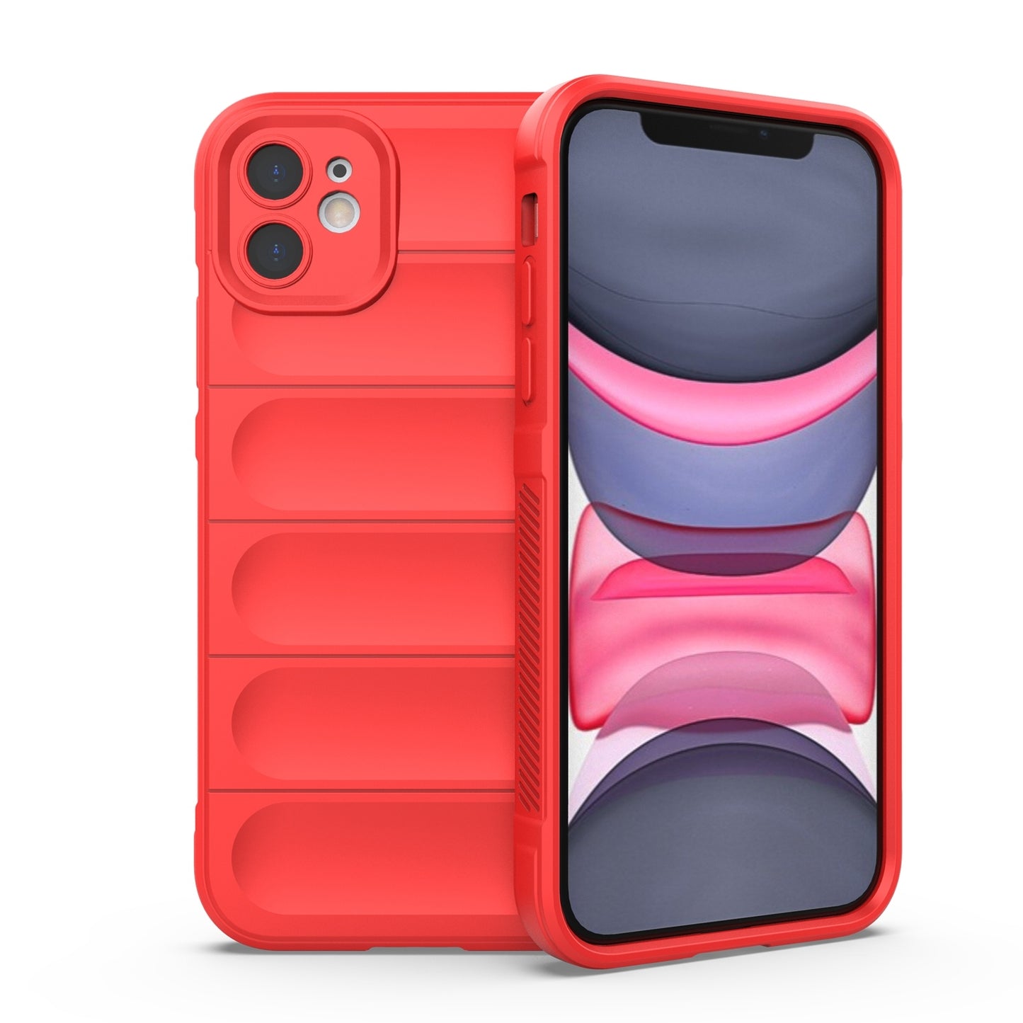 Apple iPhone 11 Magic Shield TPU + Flannel Protective Phone Case Cover, Shockproof Scratch Resistant
