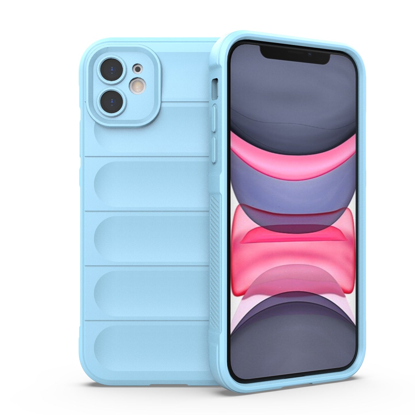 Apple iPhone 11 Magic Shield TPU + Flannel Protective Phone Case Cover, Shockproof Scratch Resistant