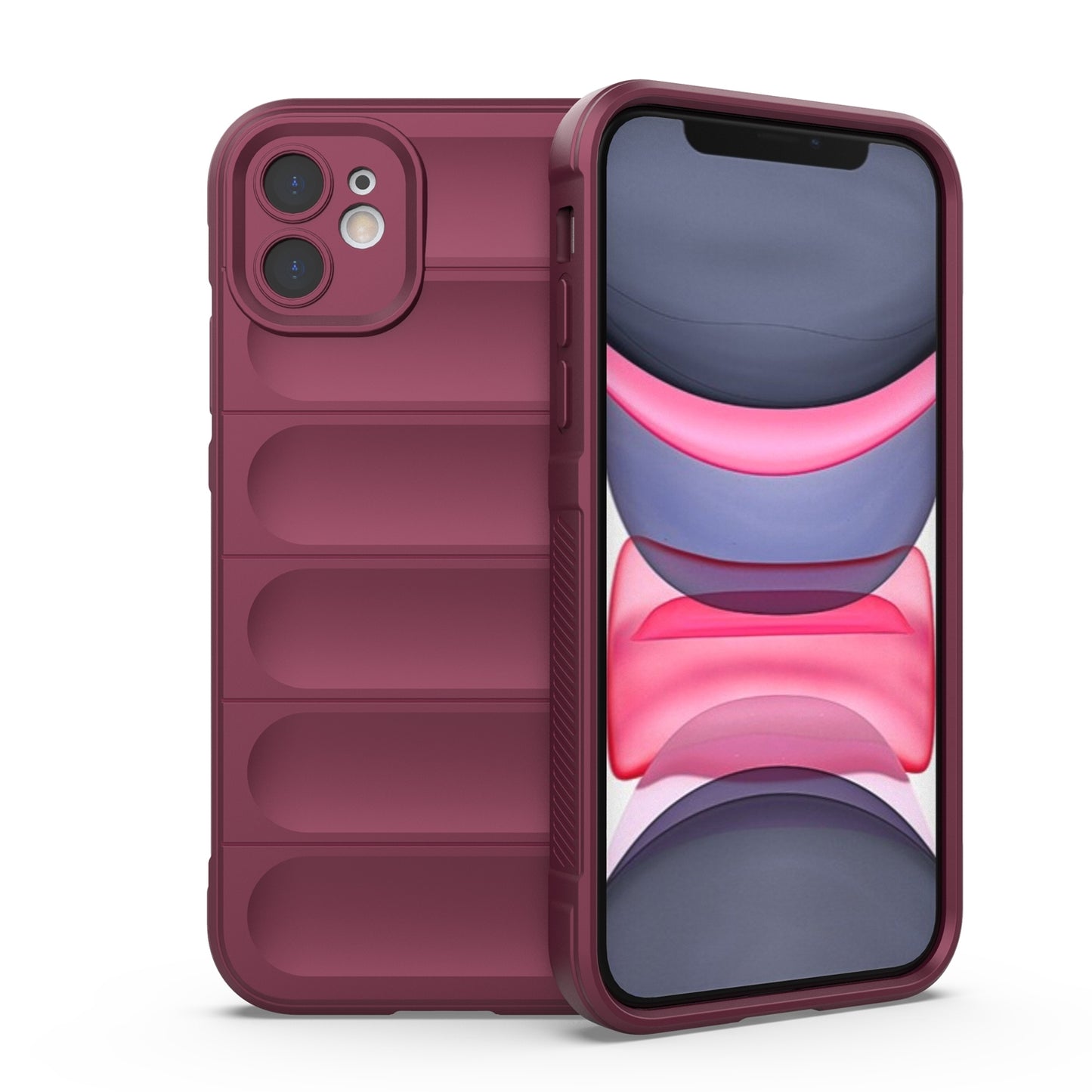 Apple iPhone 11 Magic Shield TPU + Flannel Protective Phone Case Cover, Shockproof Scratch Resistant