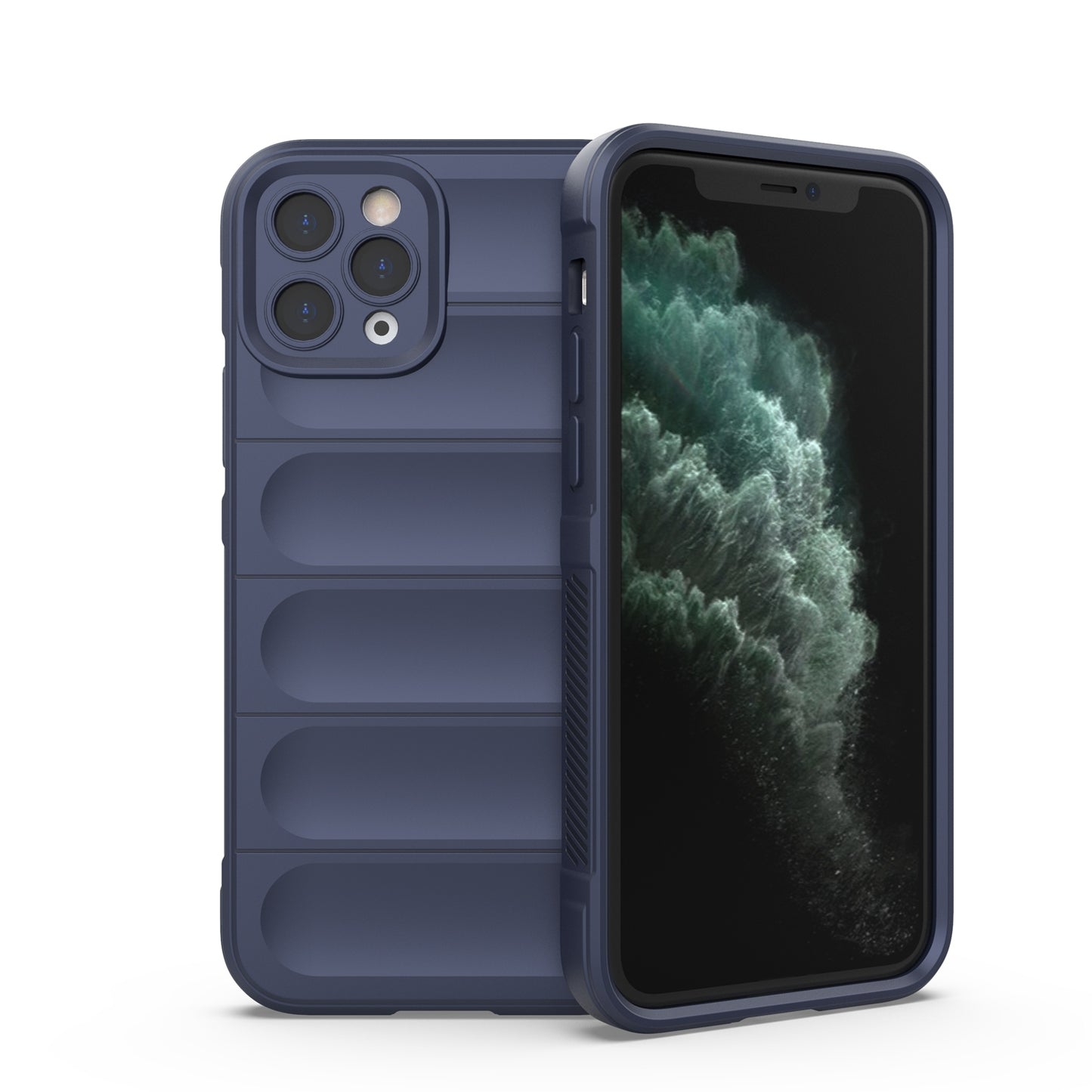 Apple iPhone 11 Pro Magic Shield TPU + Flannel Protective Phone Case Cover, Shockproof Scratch Resistant