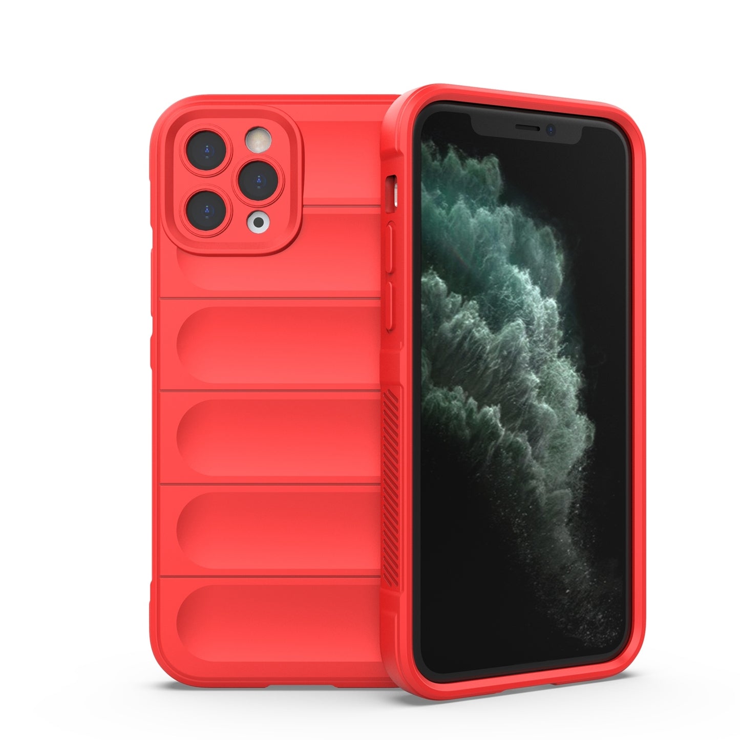 Apple iPhone 11 Pro Max Magic Shield TPU + Flannel Protective Phone Case Cover, Shockproof Scratch Resistant