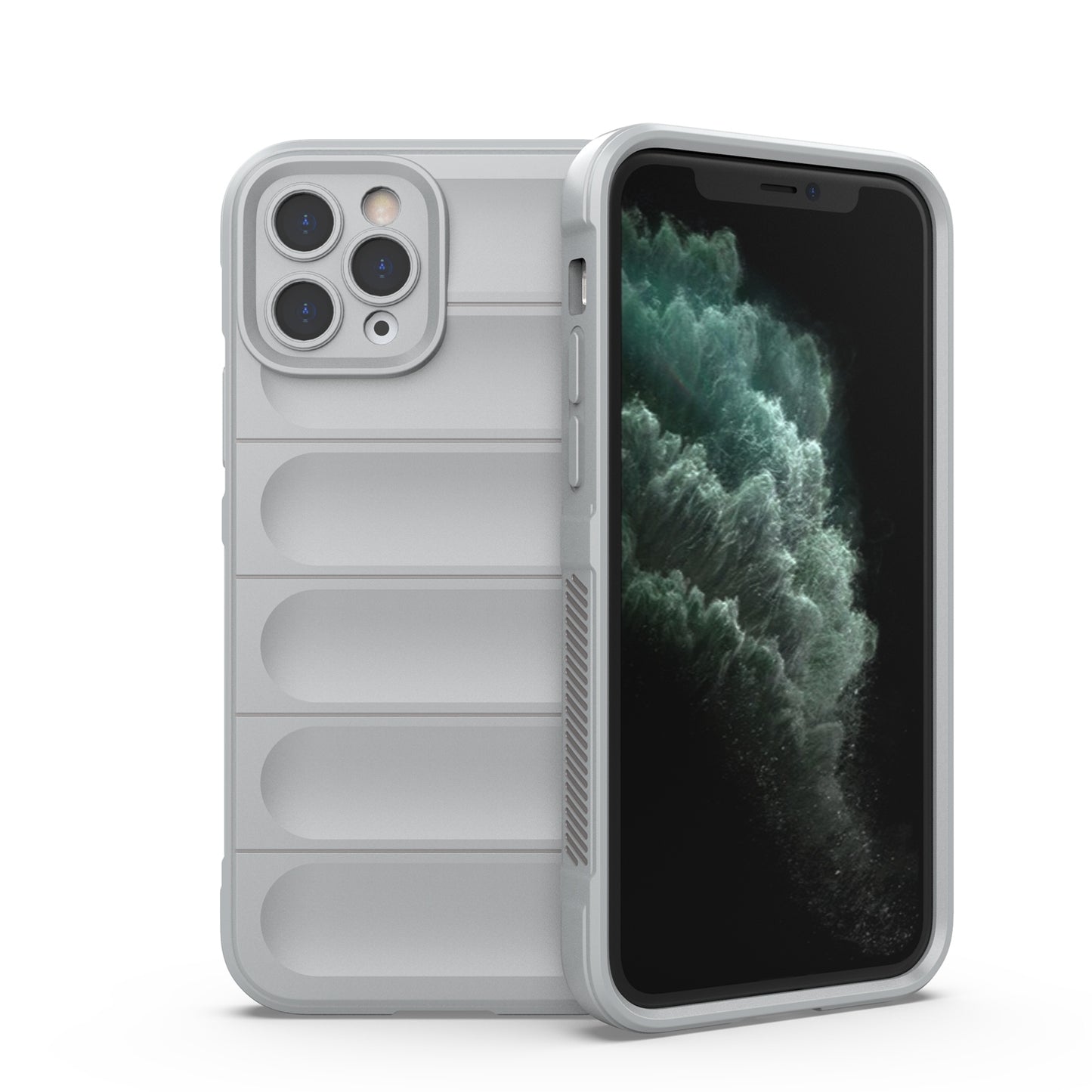 Apple iPhone 11 Pro Max Magic Shield TPU + Flannel Protective Phone Case Cover, Shockproof Scratch Resistant