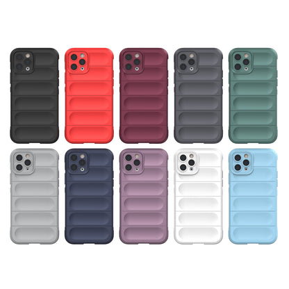Apple iPhone 11 Pro Max Magic Shield TPU + Flannel Protective Phone Case Cover, Shockproof Scratch Resistant