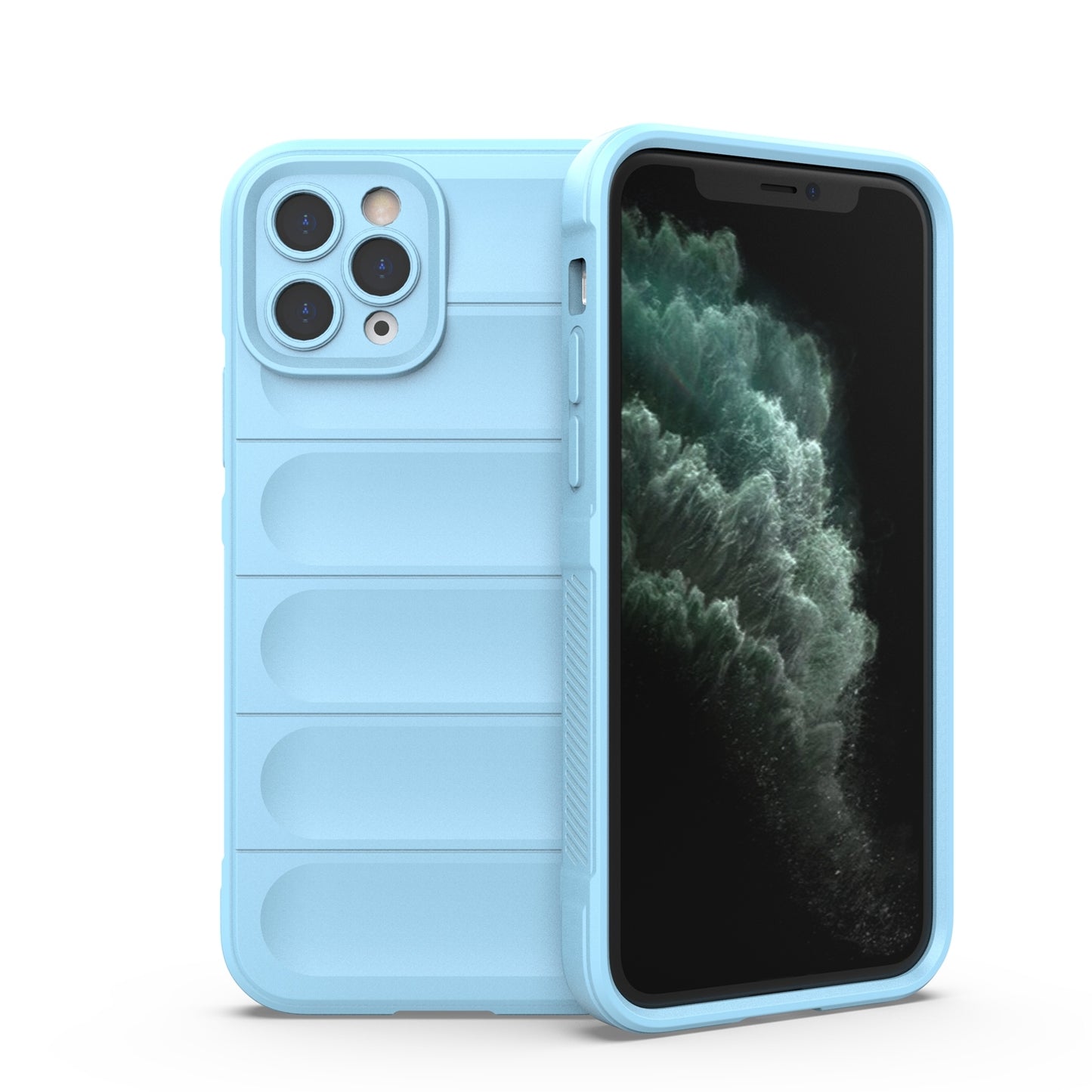 Apple iPhone 11 Pro Max Magic Shield TPU + Flannel Protective Phone Case Cover, Shockproof Scratch Resistant
