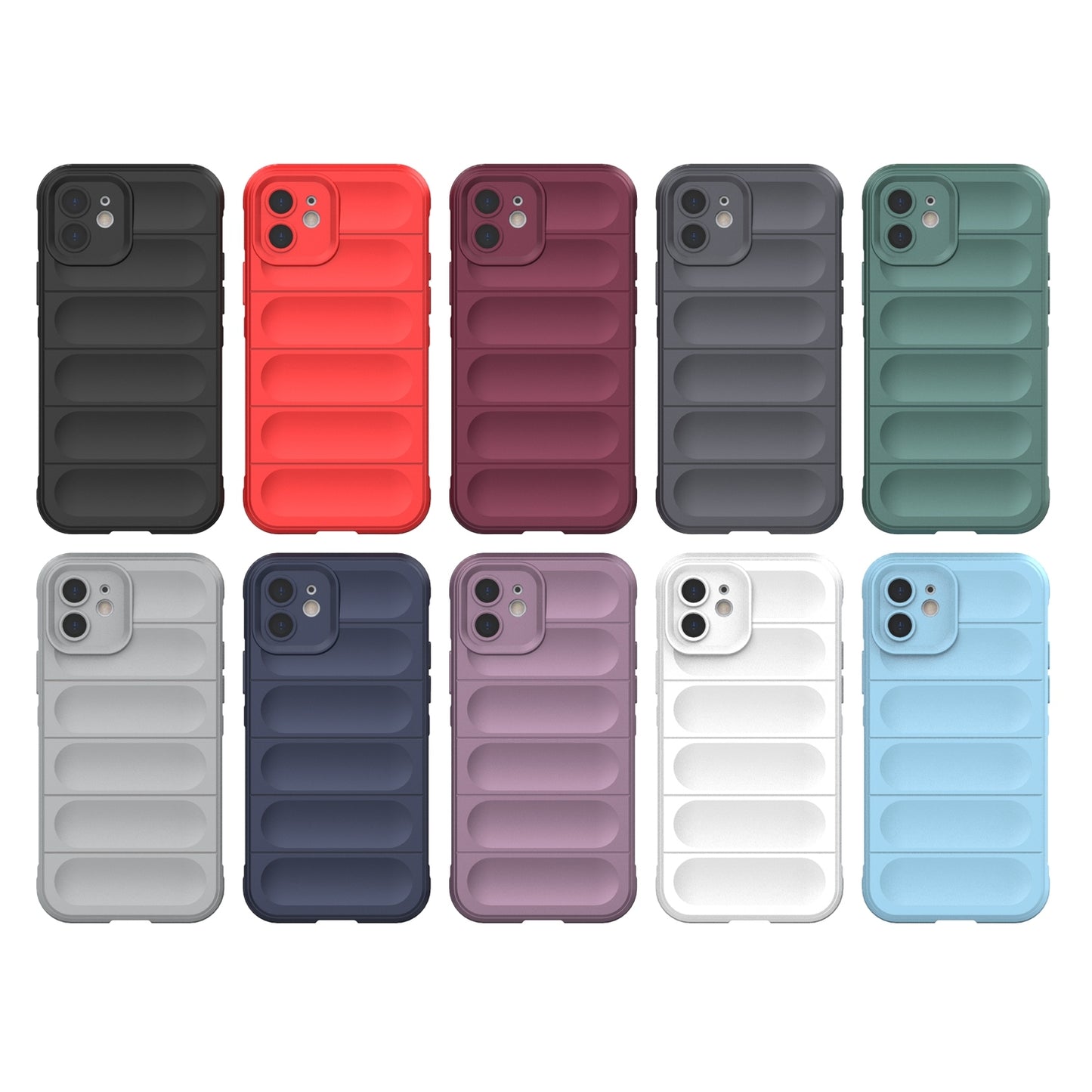 Apple iPhone 12 Magic Shield TPU + Flannel Protective Phone Case Cover, Shockproof Scratch Resistant