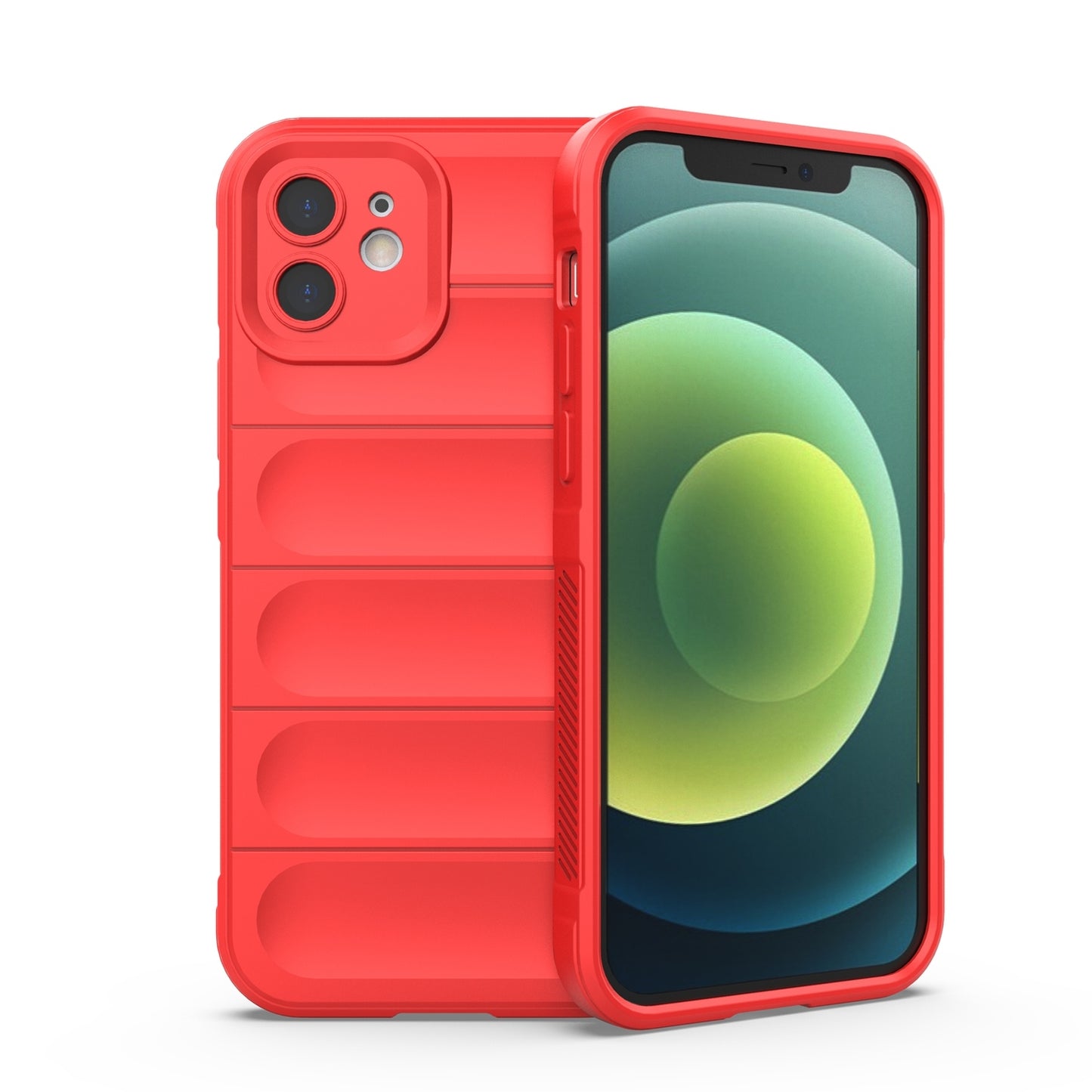 Apple iPhone 12 Magic Shield TPU + Flannel Protective Phone Case Cover, Shockproof Scratch Resistant
