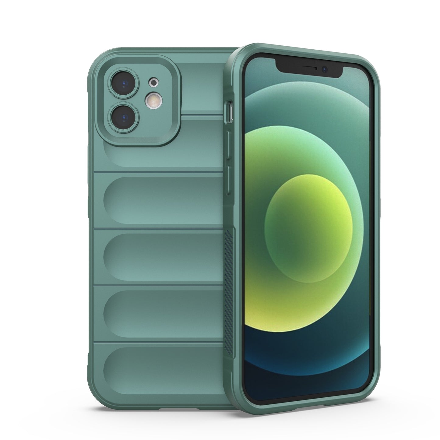 Apple iPhone 12 Magic Shield TPU + Flannel Protective Phone Case Cover, Shockproof Scratch Resistant
